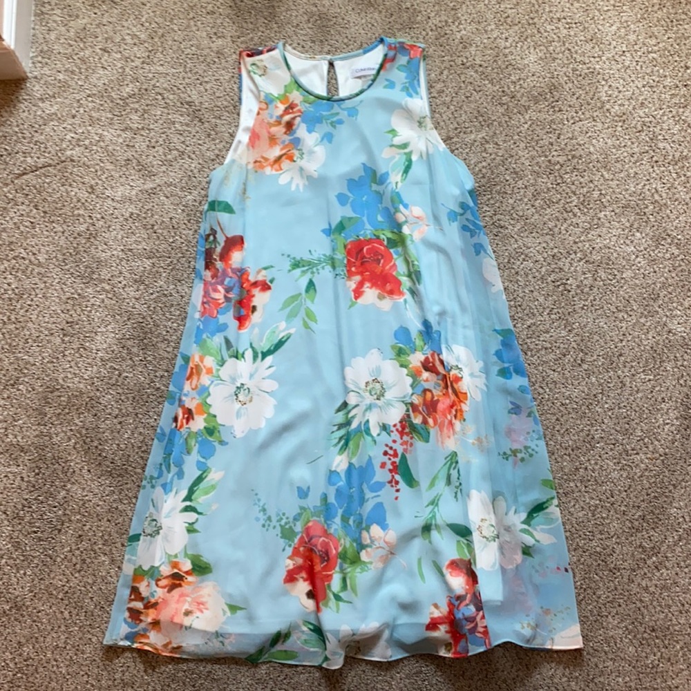Blue Floral Dress, Women’s 6